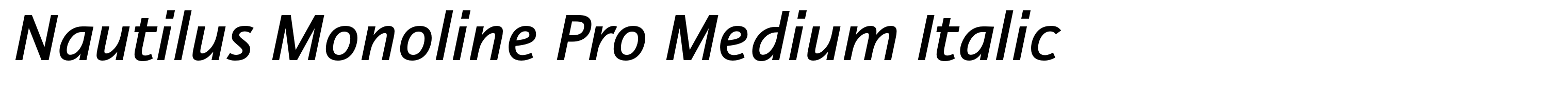 Nautilus Monoline Pro Medium Italic